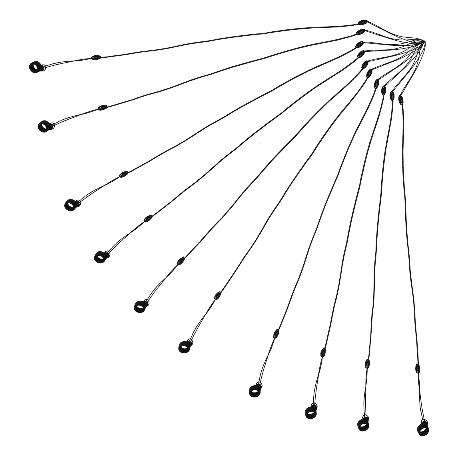 

10 Pcs lost Ropes 43CM Elastic Cords 8MM Silicone Rings Retractable Hanging Safety Straps For Elastic Rope Pens