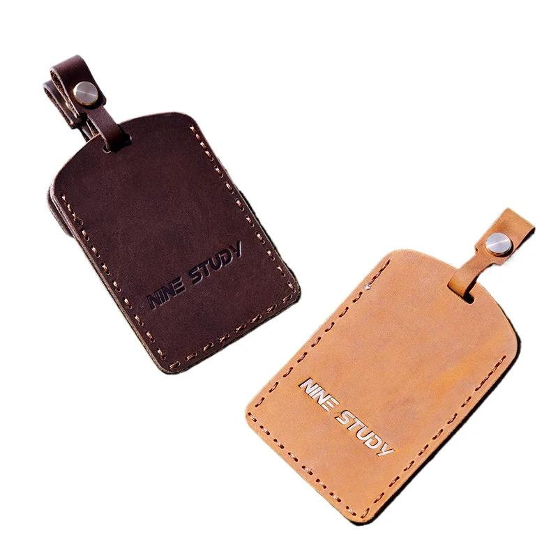 

Head layer cowhide document cover, anti-interference access control card cover, work leather cover, work card, student card bag