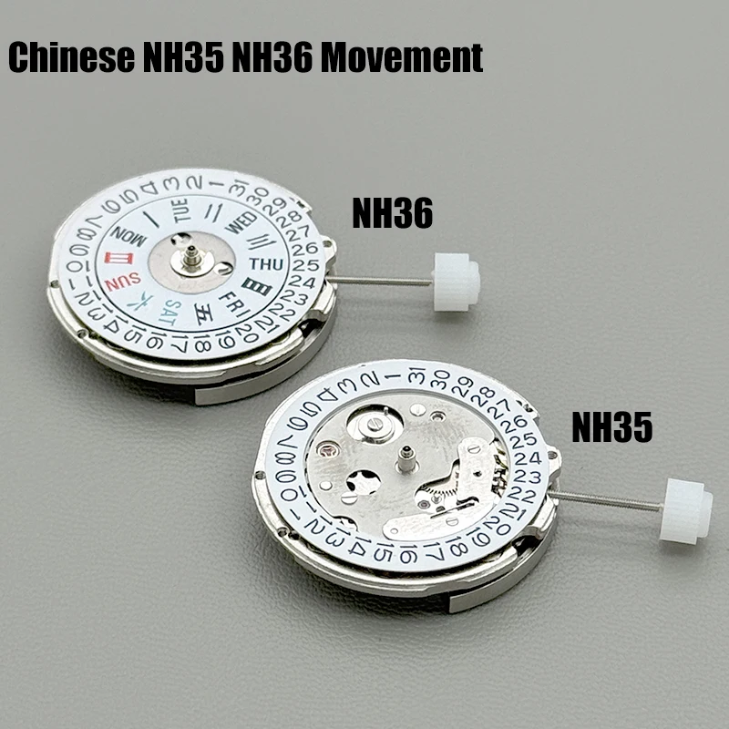 China NH35 NH36 Mechanical Movement High Accuracy Single/Double Calendar Can Replace The Japanese NH35 NH36 Movement Components