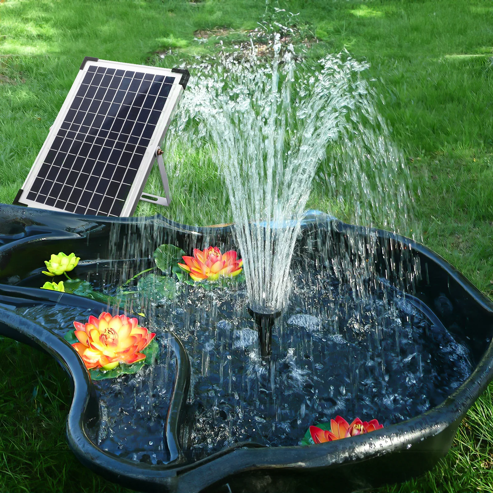 

Solar Fountain Pump Lightweight Portable Outdoor Garden Pond Lawn Decor Solar Water Fountains Outdoor