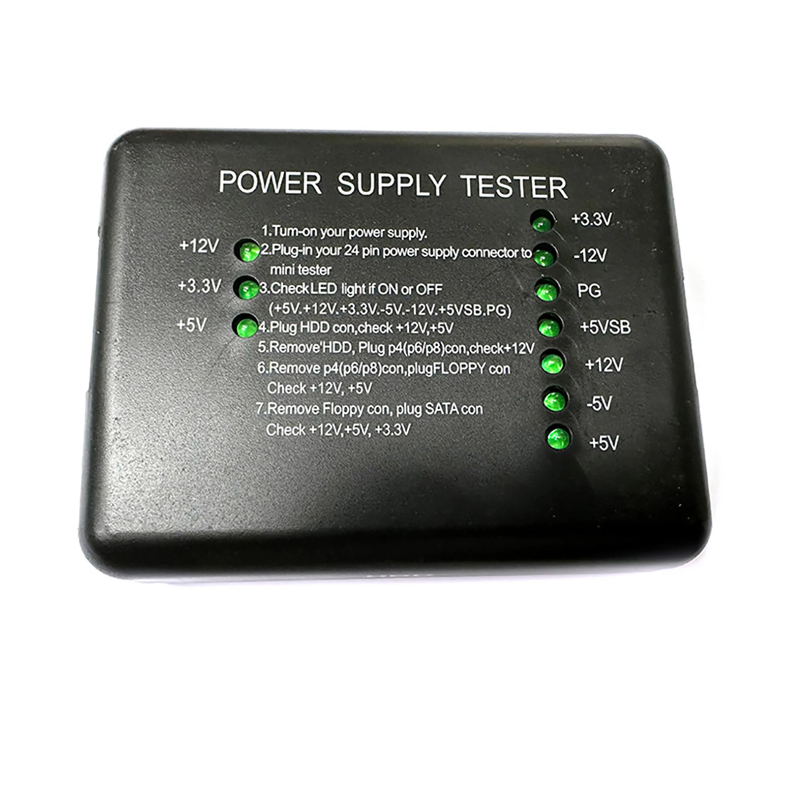 1Pc New Power Supply LED 20/24 Pin For PSU ATX SATA HDD Tester Checker Meter PC Computer Tester For PC-Power