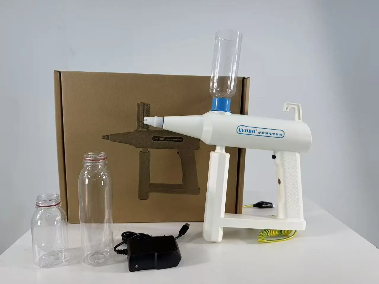 NEW Mini Electrostatic Powder Coating  for Lab Testing DIY Sample Coating Touch-up Repair Portable Handheld Powder Spray
