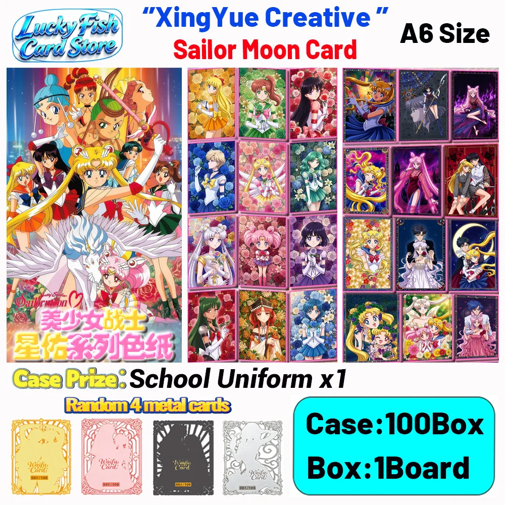 Wholesale 2026 New XingYue Creative Studio Sailor Moon Card A6 Size Boards Anime Collectibles Character Fan Gift