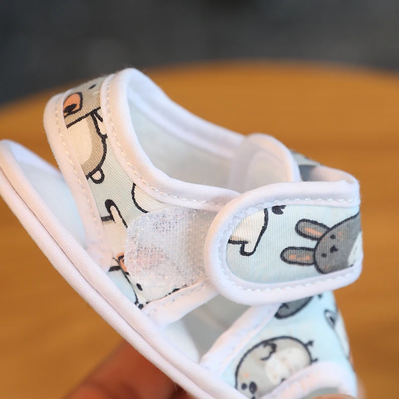 Cartoon Newborn Cotton Soft Baby Girls Summer Shoes Sandals First Walkers Newborn Shoes Casual Soft Sole Sandals Toddler Shoes