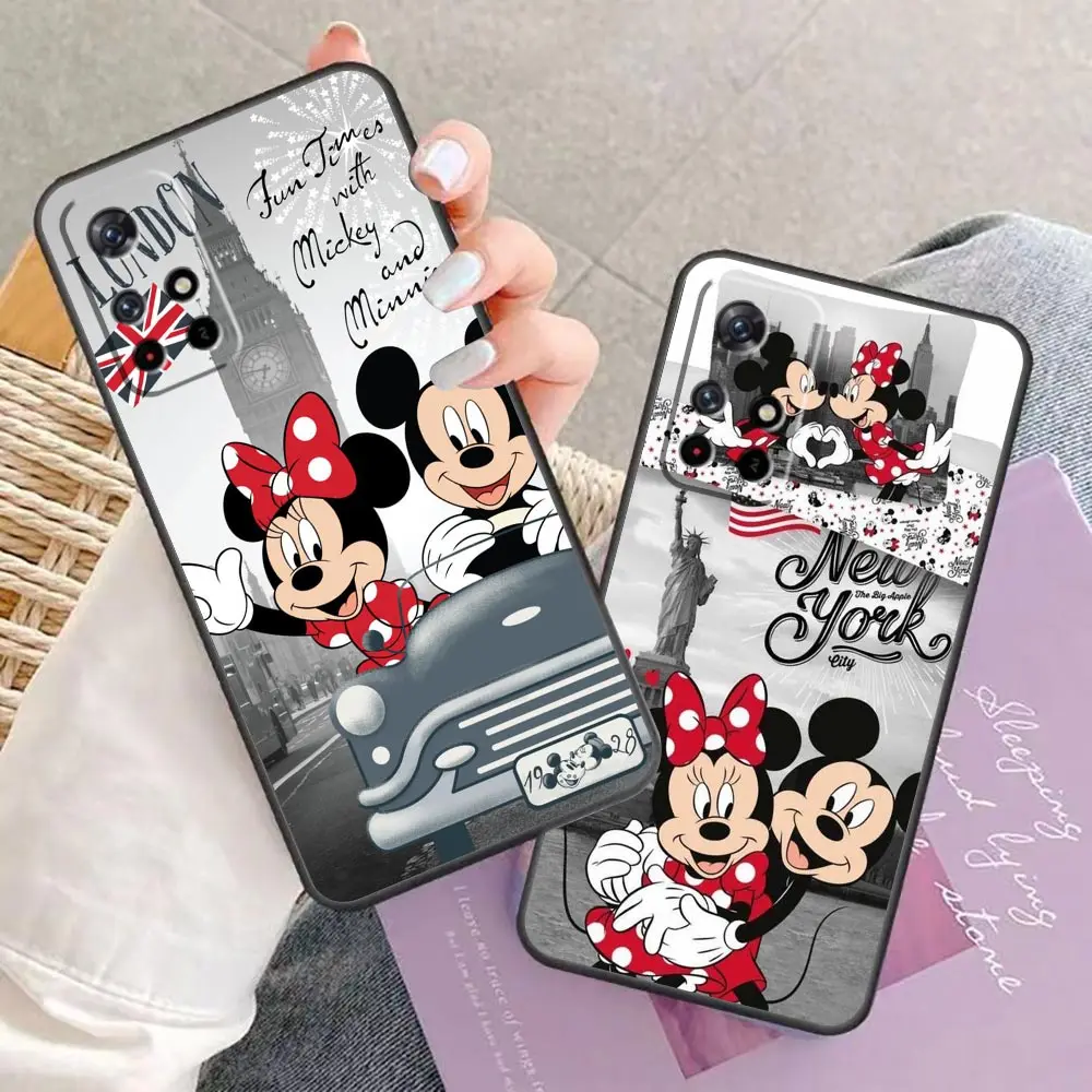 Phone Case For Redmi Note 13 12 11 10 9T 9S 9 8 6 A1 Pro 5G 4G Soft Silicone Case Funda Coque Shell Cute M-Mickey M-Minnie Mouse