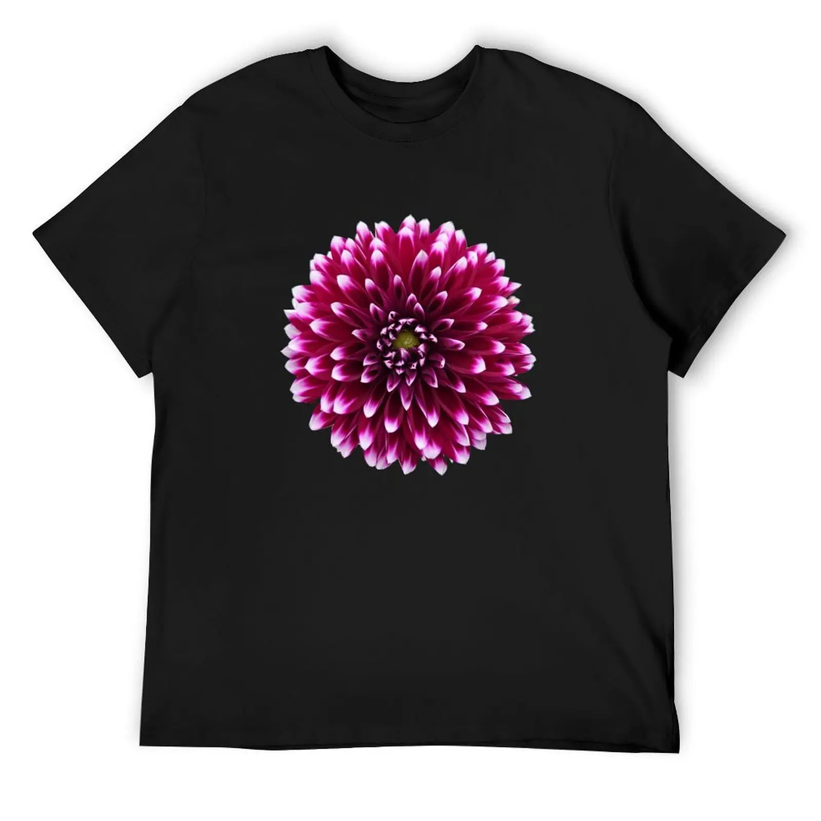 Dahlia Flower T-Shirt quick drying street wear shirts men