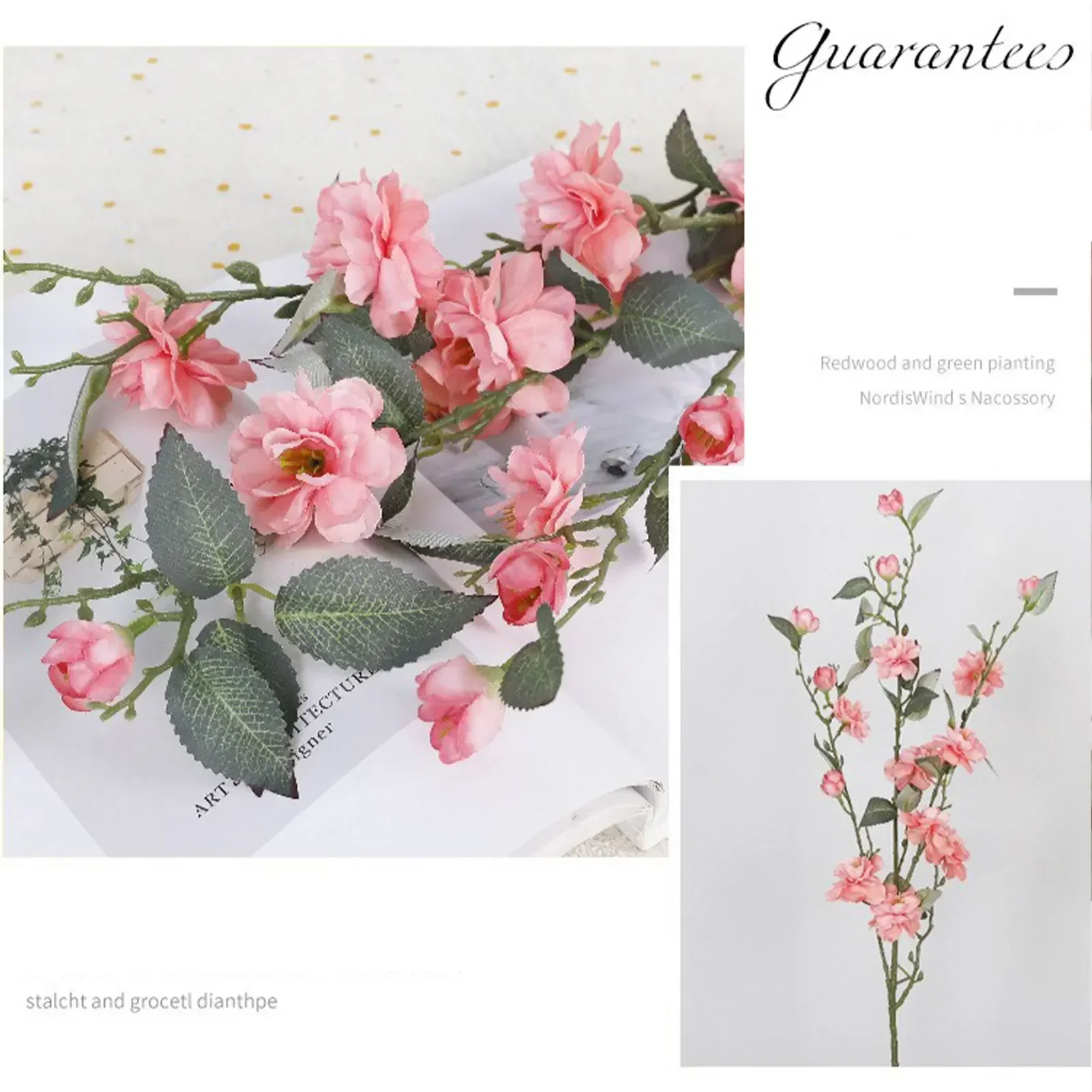 

6 шт. искусственный цветок камелии с длинными стеблими шелковый цветок искусственные цветы ветки для домашнего декора и свадебных композиций