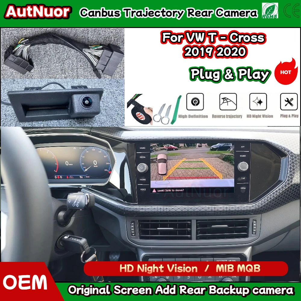 

Задняя камера заднего вида, HD ночного видения, VW T - Cross 2019 2020 MIB2 Plug and Play, без кодирования