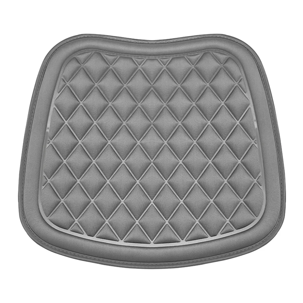 Memory Foam Car Seat Pad with Dynamic Airflow Design Using 3D Diamond Top Layer and Non-Slip Rubber Foundation