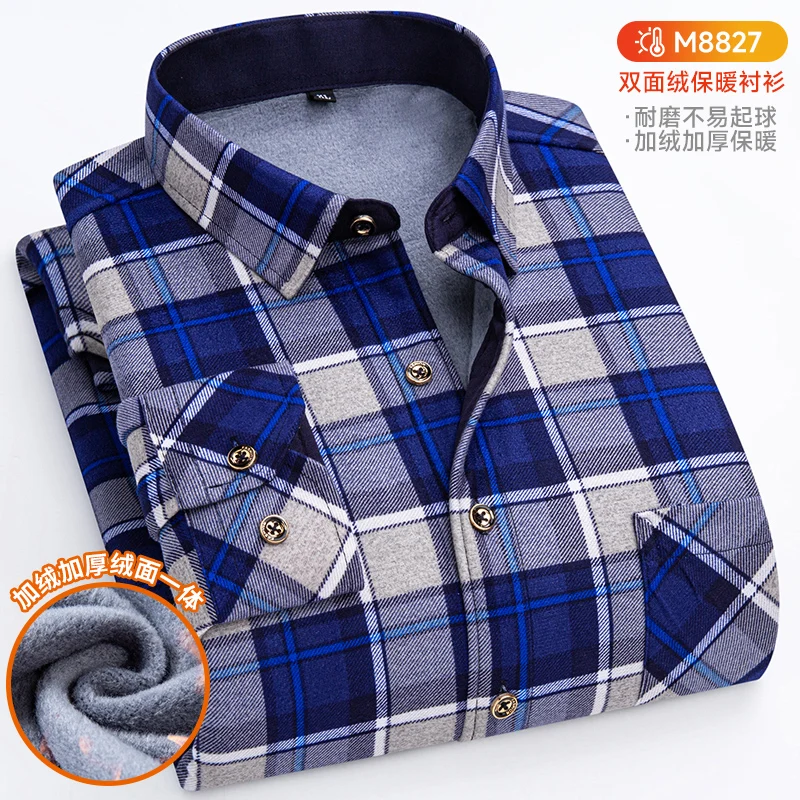 

Winter Thick Warm Shirt 2025 New Fleece-Lining Casual Long Sleeve Comfortable Fit Shirt for Men