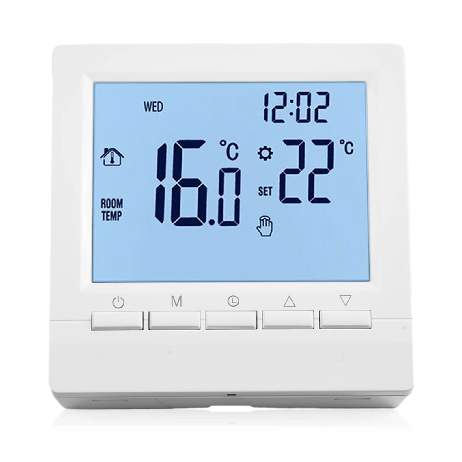 

Programmable Temperature Controller Room Thermostat Digital LCD Display Touch Screen Controller Floor Heating Gas Boiler