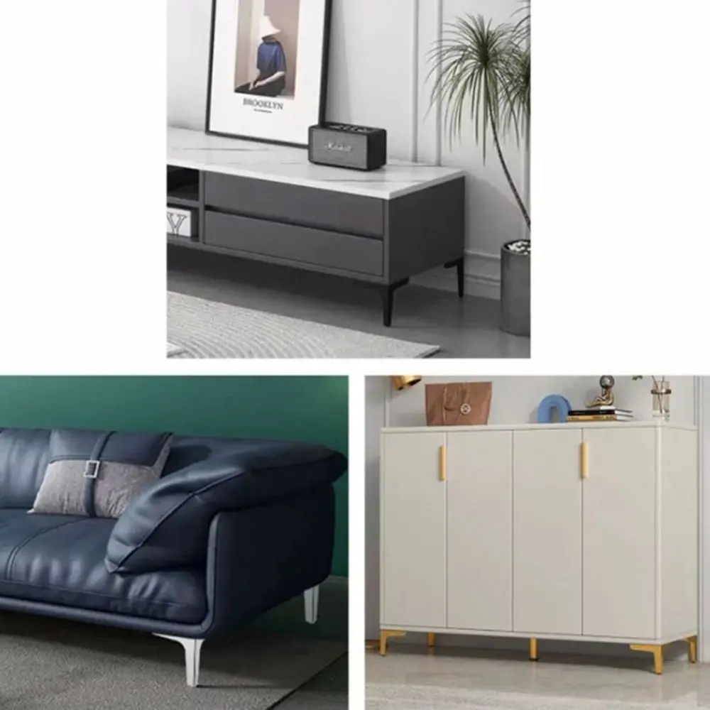 Metal Furniture Legs Replacement Wear-resistant Nightstand Storage Box Leg Anti Scratch Triangle Cupboard Sofa Chair Feet