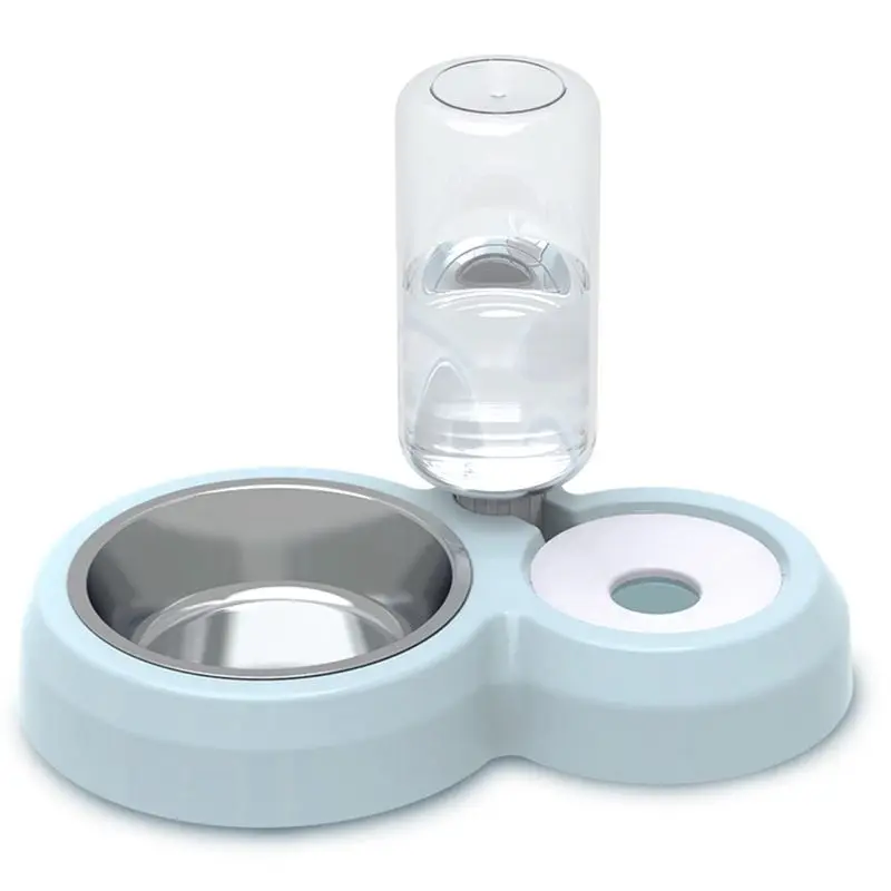 NEW HOT In Stock-Smart 2-In-1 Automatic Pet Feeder And Water Bowl Combo For Cats Dogs Leak Proof Food Container With Water Dispe