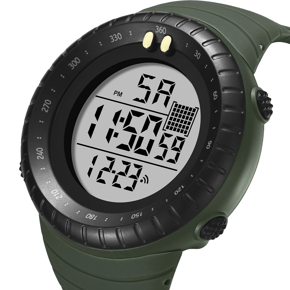 Sports Wrist Watch for Man Electronic Waterproof Alarm Multi purpose Outdoor Comfortable Premium Material Fashion Luminous