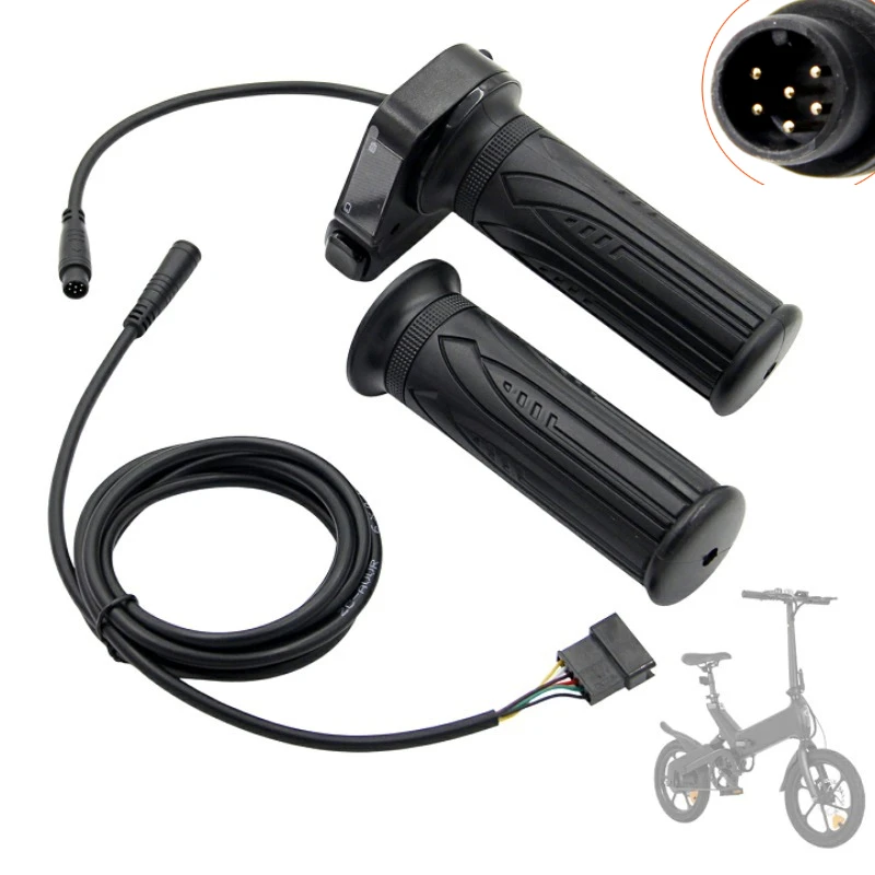 Cruise Control & LCD Display Throttle for DY16/Jetson Haze Scooter, 48V 6-Pin Accelerator Grip, Handlebar Replacement Part