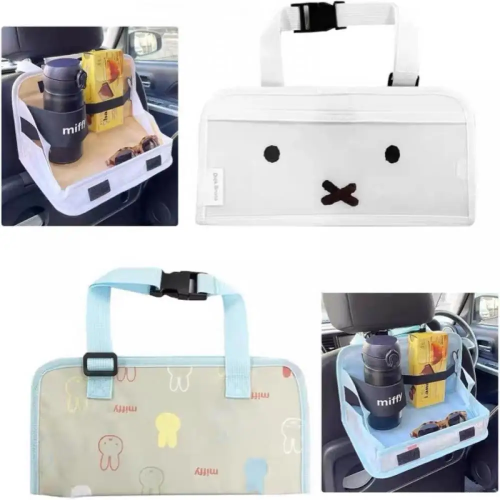 El estante de almacenamiento Miffy es el mejor regalo para asientos de coche, estante de almacenamiento plegable multifuncional trasero, caja de almacenamiento y carrito de cosméticos