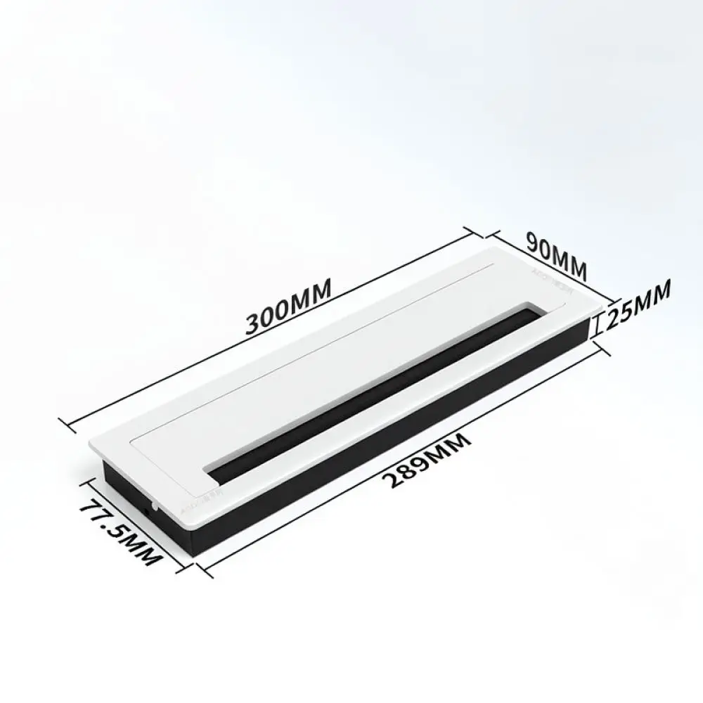 Premium Brushed Aluminum Desk Cable Grommet Rectangular Wire Organizer For Office Meeting Desk Cord Management System