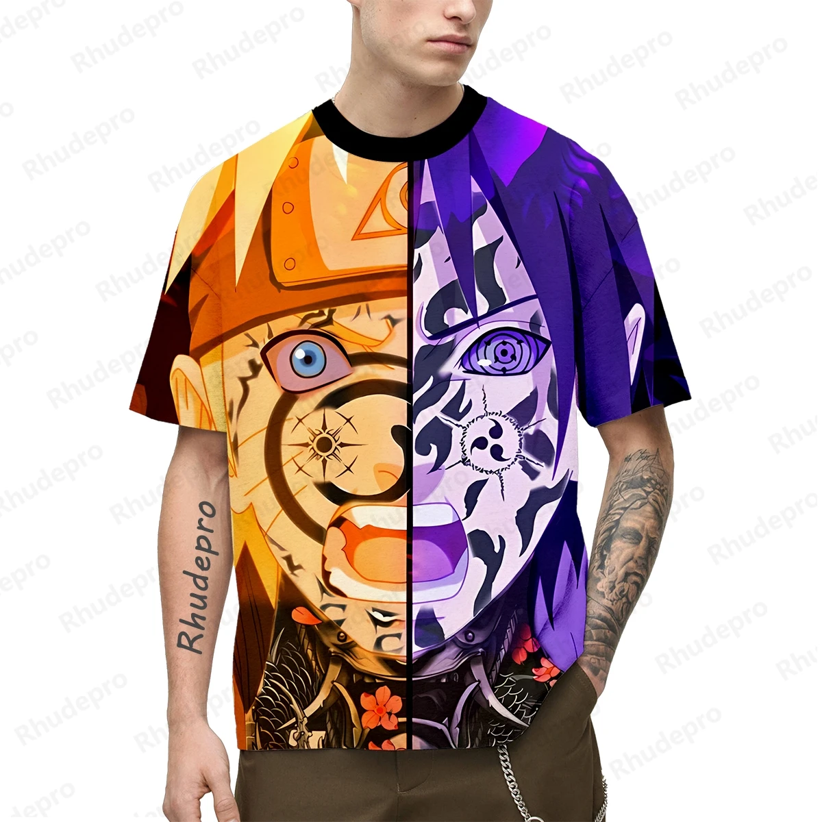 2024 Hot Japan Anime Naruto t-shirt Cosplay con stampa 3D da uomo t-shirt da strada per donna e bambino Unisex Large Top