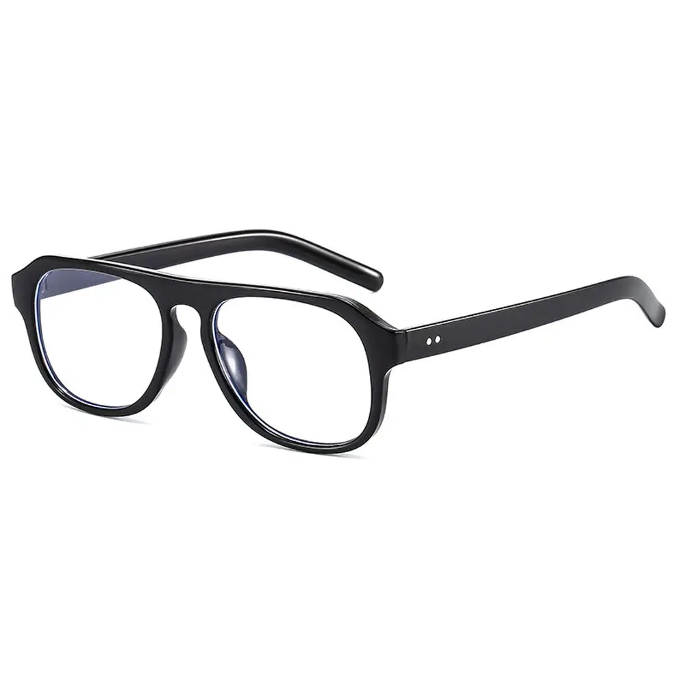 

Retro Transparent Leopard Print Vintage Anti Blue Light Glasses Optical Glasses Computer Eyeglasses Polygon Frame Eyewear
