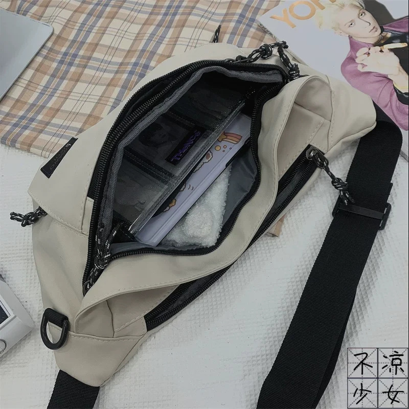 

Fashionable Personalized Solid Color Bag Leisure Women Chest Bag Oxford Cloth Simple Messenger Bag for Women Shopping Handbag