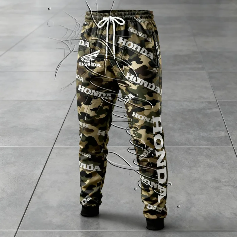 

2026 Summer New Honda Racing Men's Off Road Cycling Speed Dry Pants MOTO Fashion Retro Motorcycle Clothing Sunscreen Pants