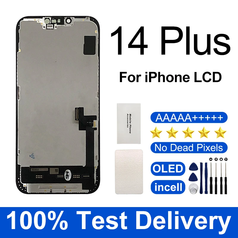 Choice Pantalla For iPhone 14 Plus LCD Display Incell With 3D 14 Plus OLED Touch Screen Digitizer Assembly Replacement Parts