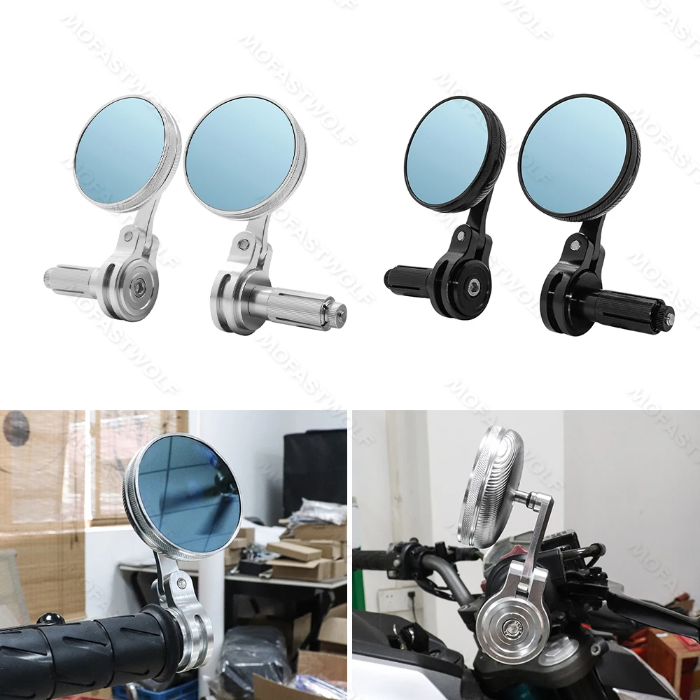 

7/8" 22mm Motorcycle MotorbikeScooters Rear View Side Mirror HandleBar End Mirrors For Yamaha Kawasaki Motorcycle Parts
