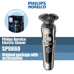 Philips Norelco Electric Shaver series 9000 , Wet & dry, electric rotation shaver for men, SP9860 Black