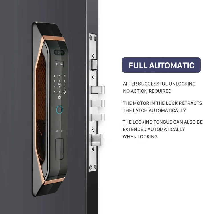 3D Face Recognition Real Time Video Smart Door Digital Keyless Fingerprint Cerradura Inteligente Con WIFI