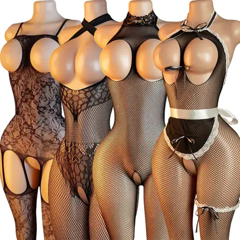 Dirty Toys Full-Body Restraint  Adult Bdsm Item Crotchless Bodystocking For Couples Fishnet Bondage Lingerie Sexy Accessories