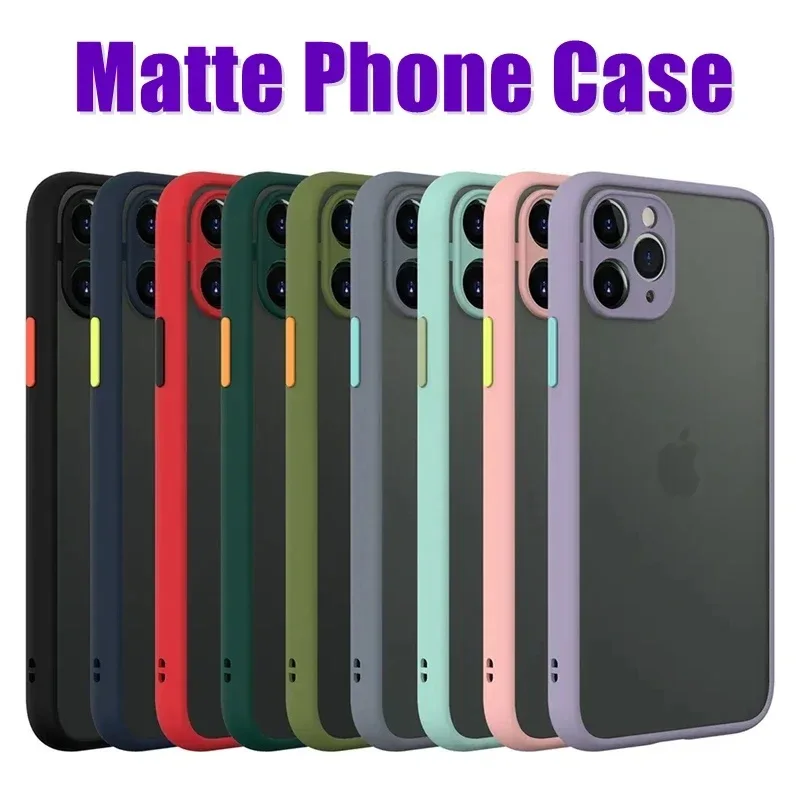 Shockproof iphone Case For iPhone 15 14 13 12 11 Pro Max XR XS X 7 8 6 6s Plus SE Mini Luxury Silicone Clear Hard PC Cover Case