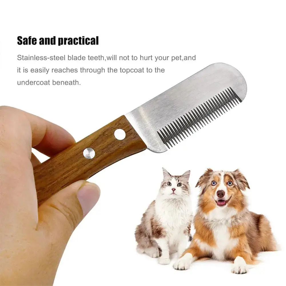 Crescent Hair Removal Knife Solid Wood Comb Painless Antique Hair Removal Cat Comb Dog Hair Removal Comb