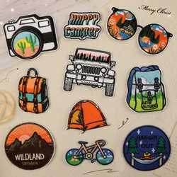 Camera backpack Jeep Patch,Bicycle Iron On Embroidered Patches for Jackets Backpacks Caps Hats Bags Clothing