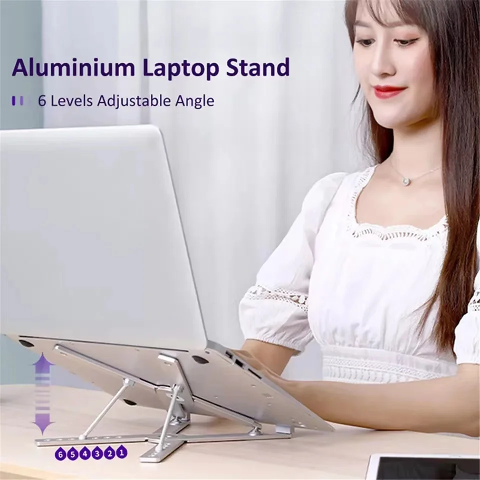 High Quality Aluminum Stand Folding Bracket Cooling Portable Base for Notebook Laptop Accessories