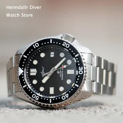 Heimdallr Black Dial Sapphire Ceramic Bezel MM300/SKX007 Men's Diver Watch NH35 Automatic Movement 20Bar Stainless Bracelet Lume