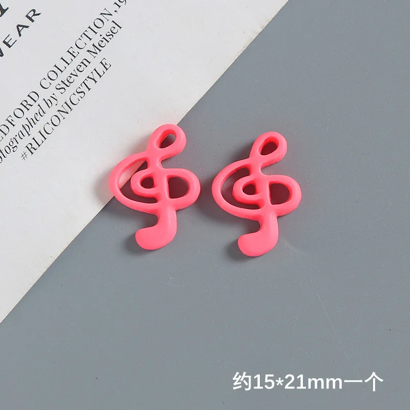 10 個かわいい Y2K 甘いカラフルな音符ネイルアートチャーム 3D 手芸部品 Diy ジャンク電話ケースヘアアクセサリー装飾