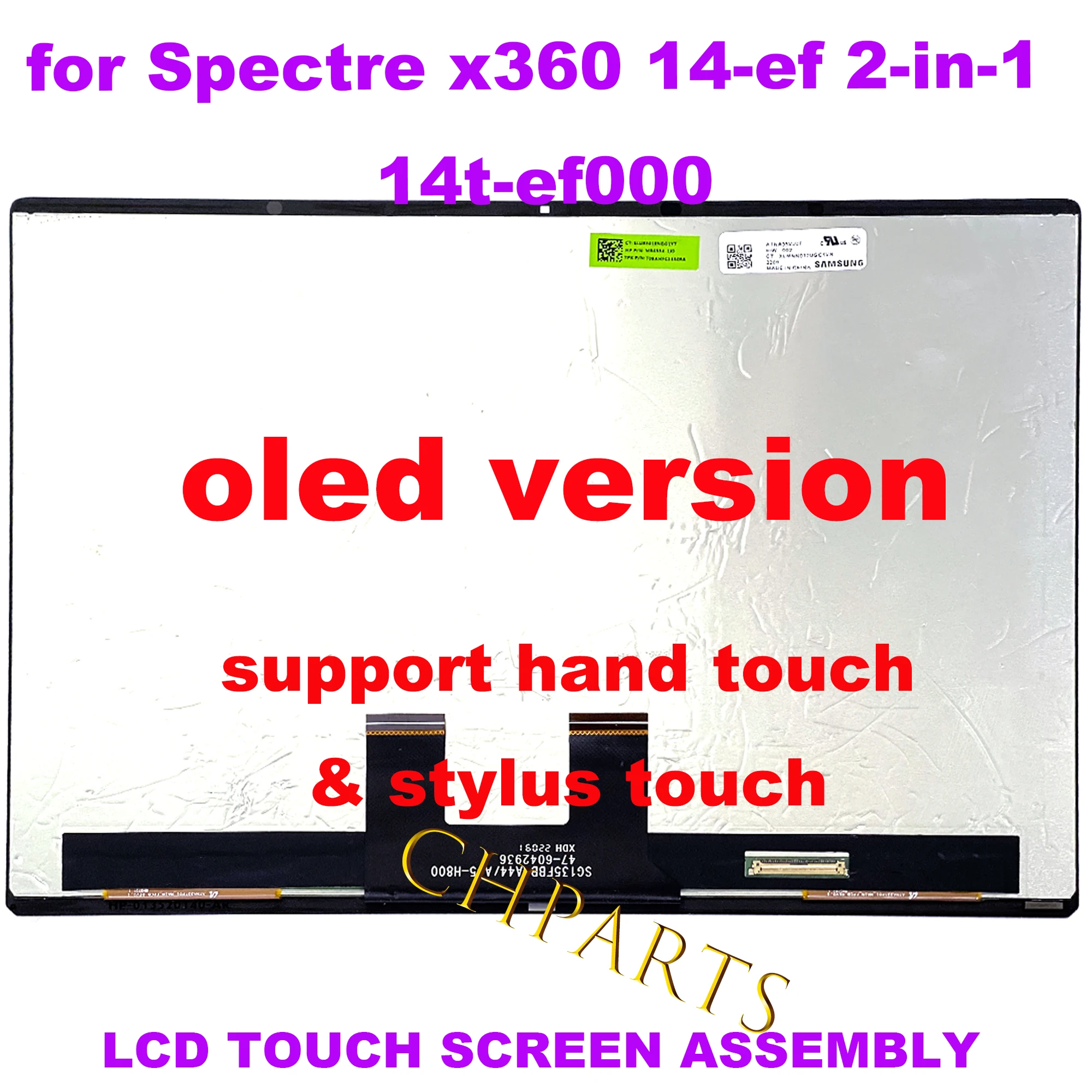 Imagem -02 - Ecrã Táctil Lcd para Painel de Substituição hp Spectre X360 14-ef 14t-ef Am-oled 135 Polegadas 1920x1280 Atna35vj07