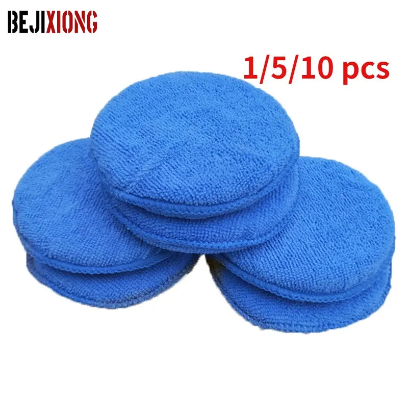 1/5/10Pcs Special For Car Wash  Care Polish Foam Sponge Soft Microfiber Car Wax Applicator Pad Polishing Sponge Apply Remove Wax