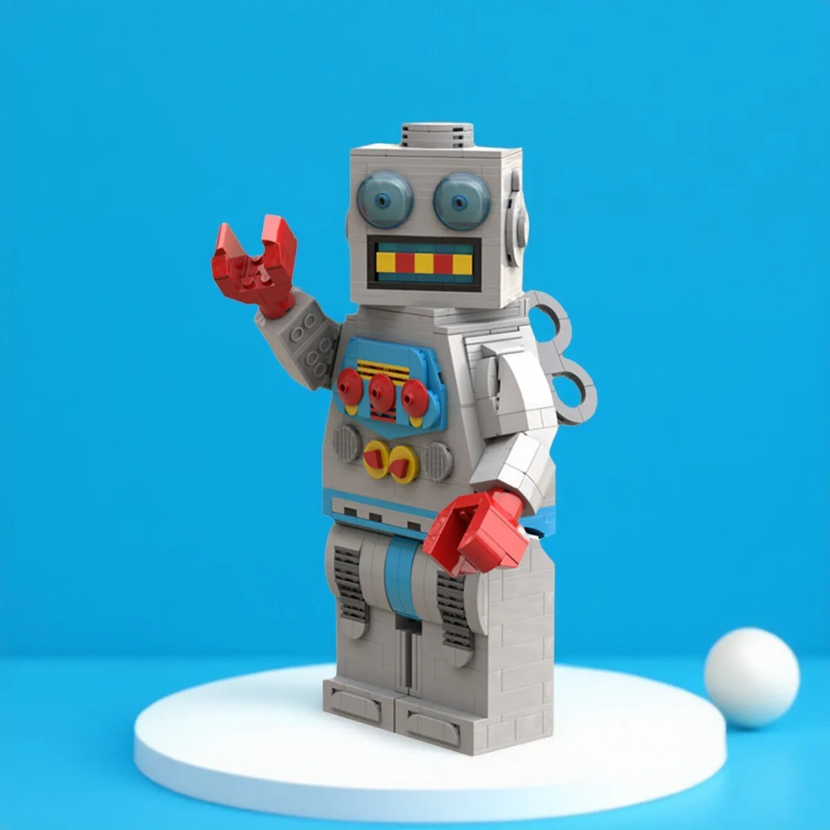 

Game Character Clockwork Robot Building Blocks MOC Creative Action Figure MEGA Robot Model DIY Kids Assembly Toys Birthday Gift