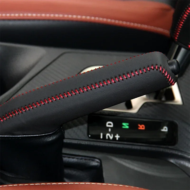 LS AUTO Top Genuine Nappa Leather Handbrake Cover for Toyota RAV4 2013,2003 Toyota Celica GTS Hand Brake Cover