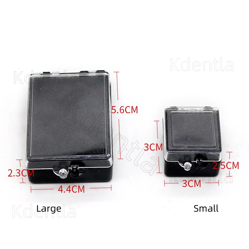 100pcs Denture Storage Box Dental Implant Storage Box Denture Plastic Tooth with Sponge Teeth Tools Fake Dental Storage Boxes