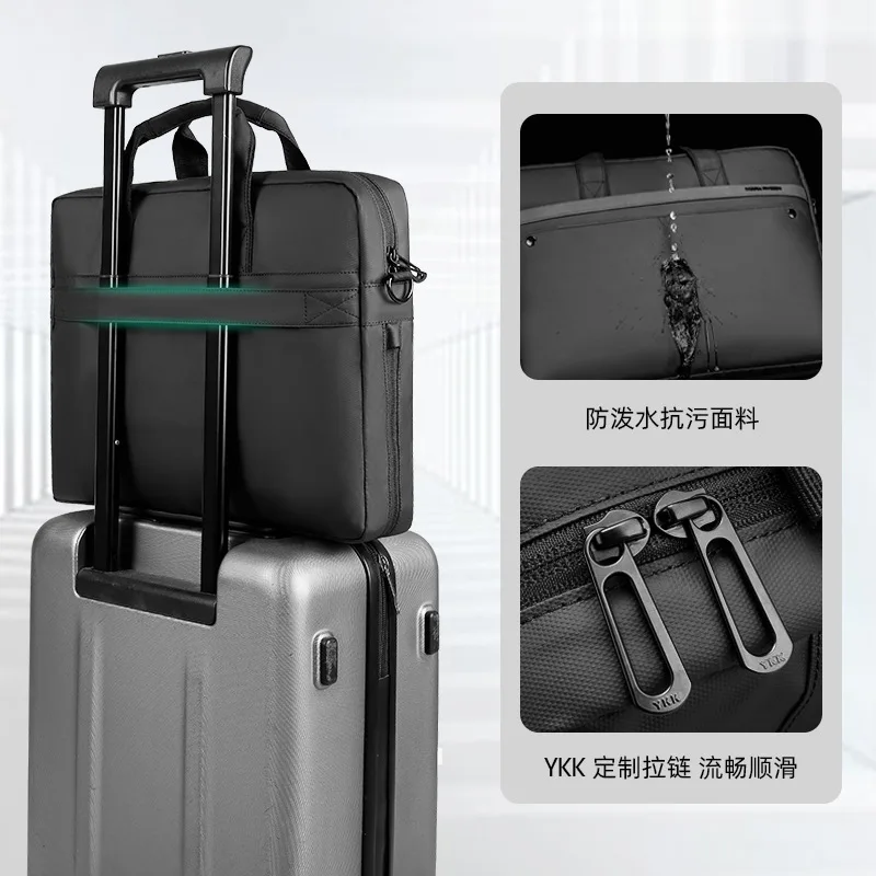 Borsa portaoggetti per computer da 14/15,6 pollici, resistente all'usura, impermeabile, in tessuto Oxford, borsa a tracolla multifunzione