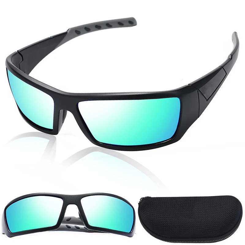 BRAND DESIGN Cyber Polarized Sunglasses Driving Square Sun Glasses For Men Goggle Male UV400 Sport Eyewear Shades Gafas