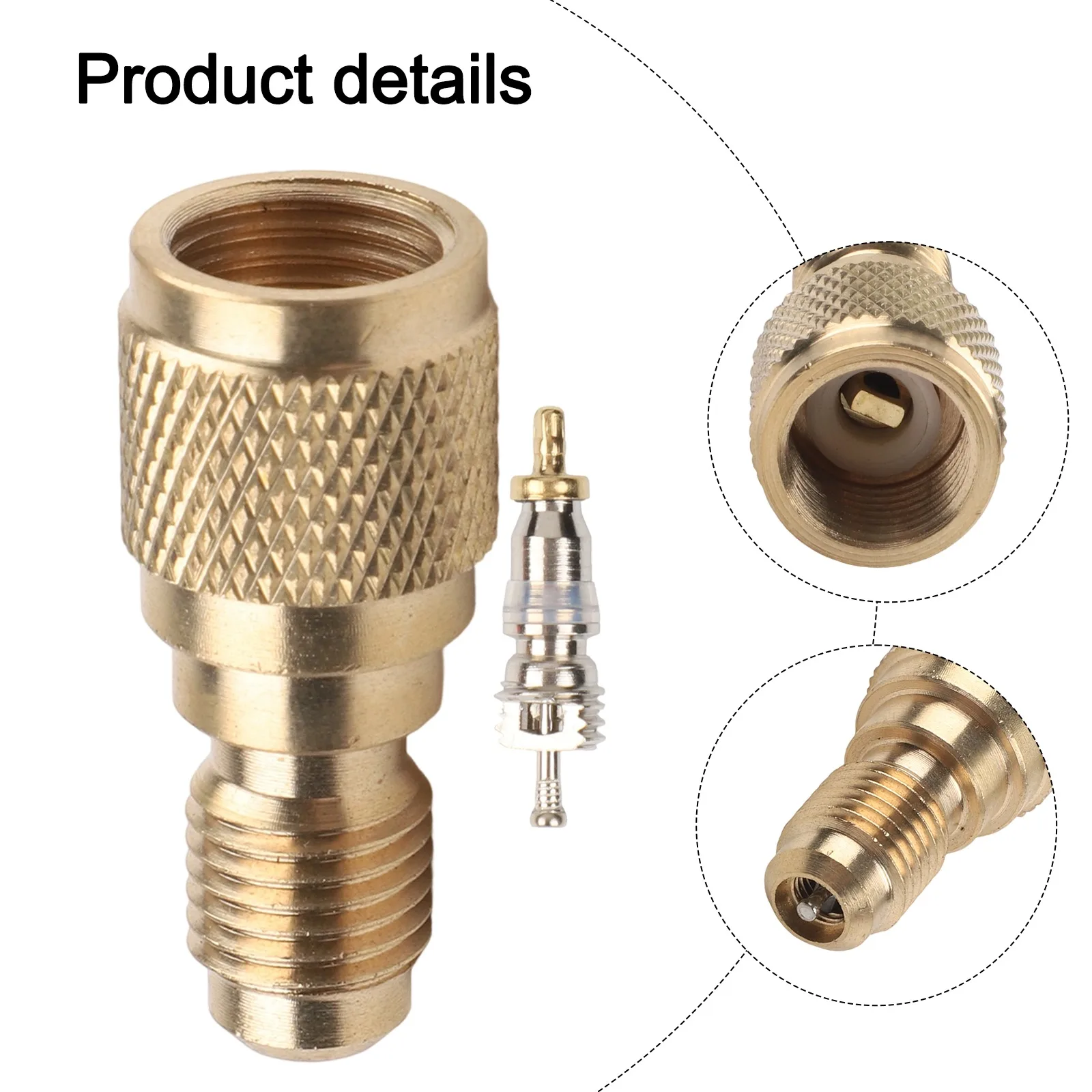 5/16 To 1/4 Adapter HVAC Charging Adapter Low-Loss Fitting SAE Female Nut 1/2
