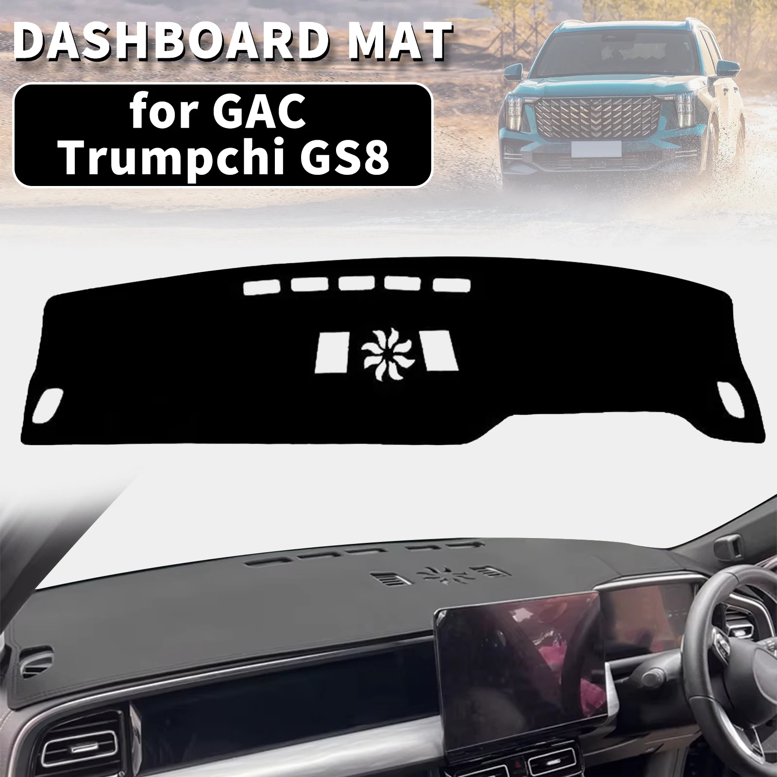 

Для GAC Trumpchi GS8 2023 2024 2025 2026: Защитный коврик на приборную панель от солнца, антибликовый, УФ-защитный, автомобильный коврик-накидка