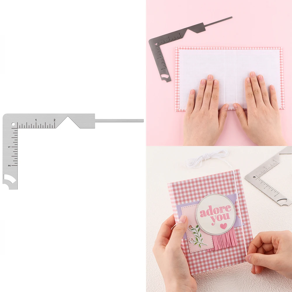 Aço inoxidável metal encadernação capa ferramenta 5-em-1 livro capa guia para criar livro álbum aglomerado cobre diy scrapbooking