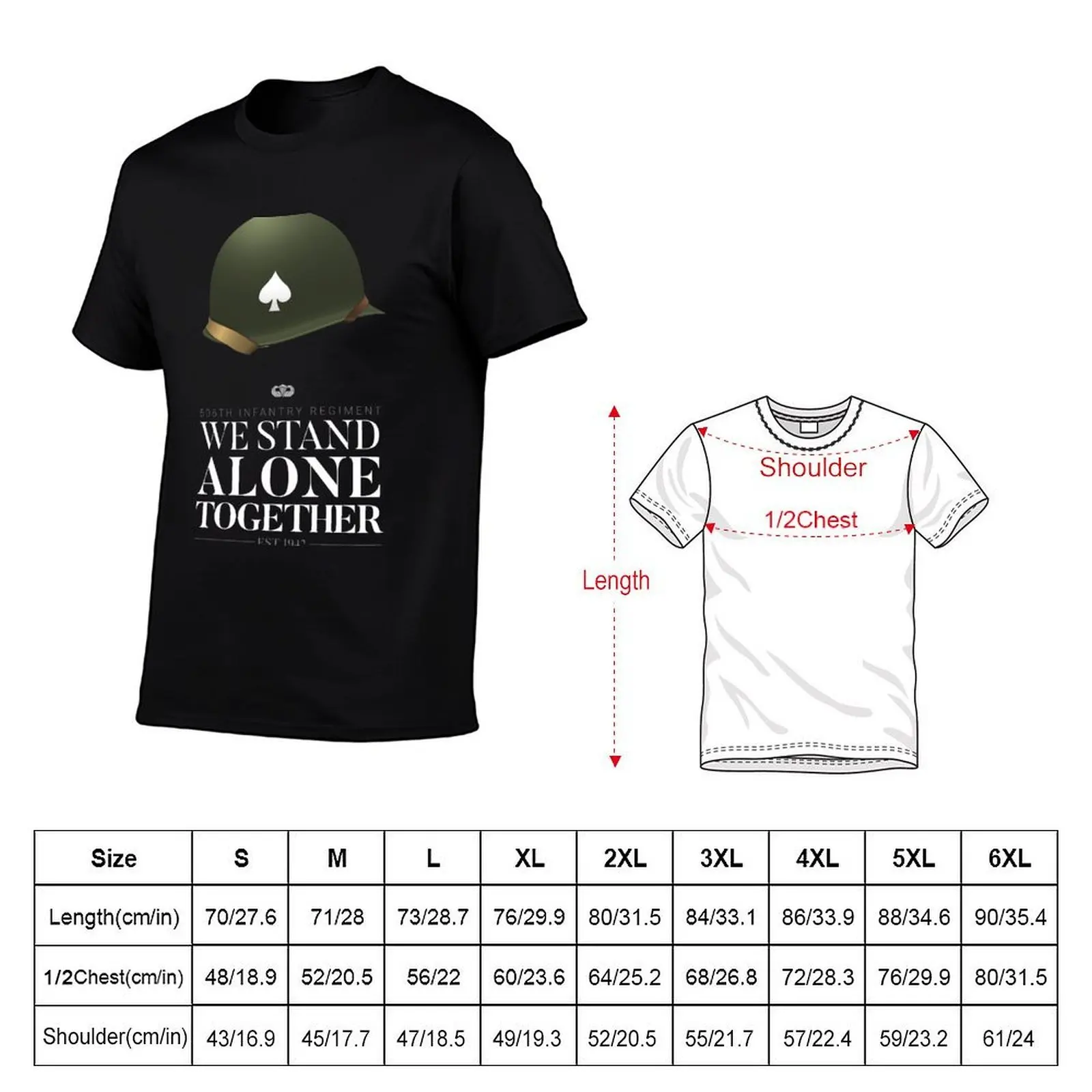 506th Parachute Infantry - We Stand Alone Together T-Shirt man t shirts cotton t shirts for man cotton t shirts designer T-shirt