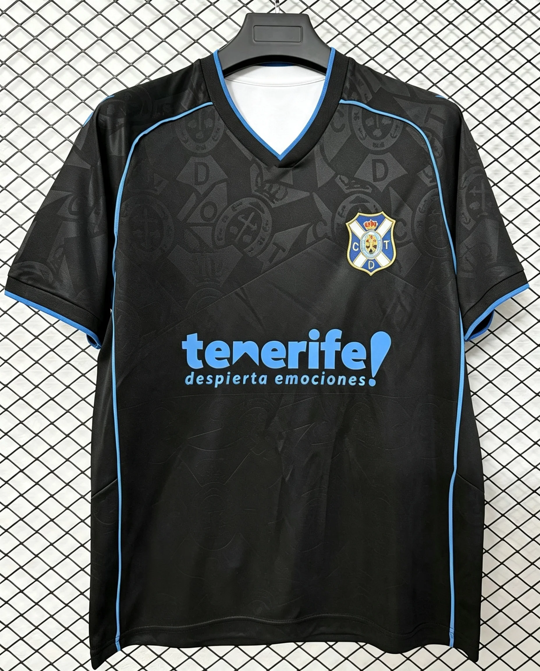 26-27 New Tenerife Football Jersey Summer 3D Printed Quick Drying Sports Men's and Women's Short Sleeved T-shirt Family Matching
