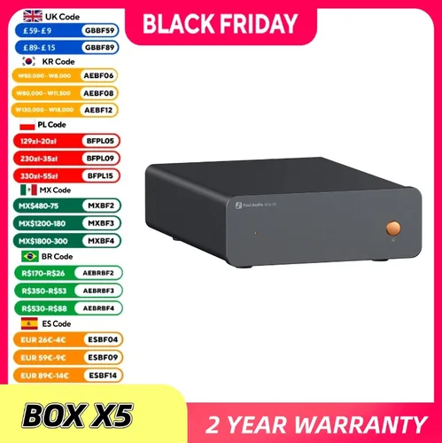 Preamplificador de Phono HIFI Fosi Audio BOX X5, Mini preamplificador de Audio doméstico para tocadiscos de cartucho MM/MC, preamplificador RIAA compacto con V3