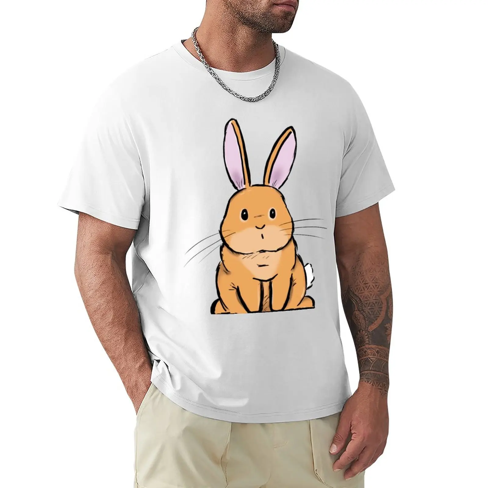 

Cute little bunny T-Shirt oversized plain summer tops heavy weight t shirts for men